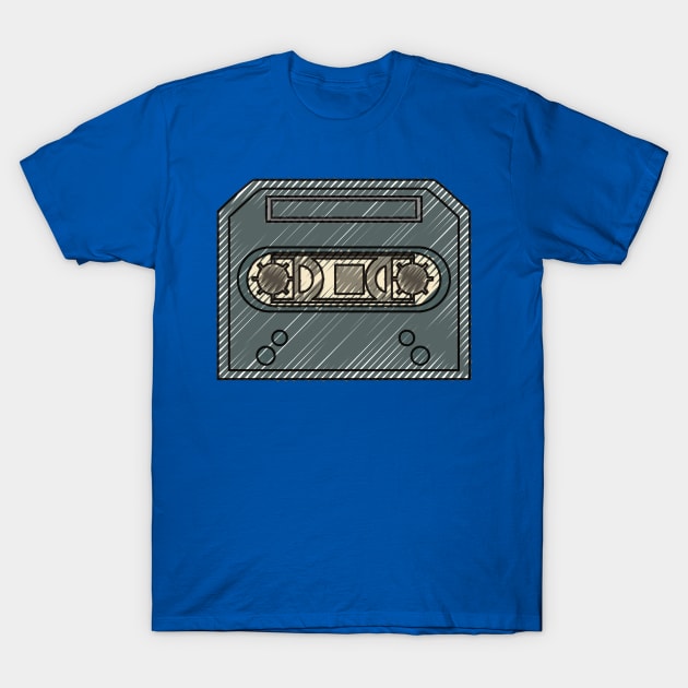 Awesome vintage mixtape cassette tape player T-Shirt by waltzart